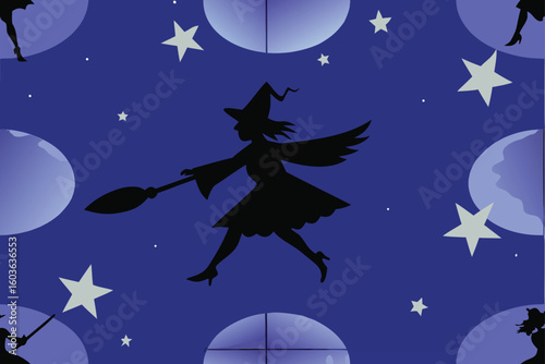 Ghosts floating above a shadowy field vector illustration