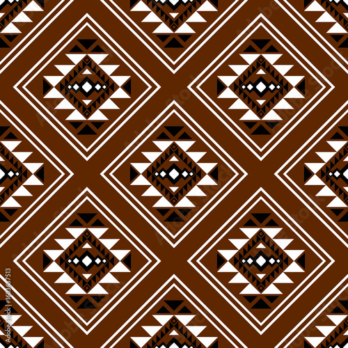 Geometric pattern Traditional tribal style, pixel embroidery, geometric ethnic pattern. beautiful border pattern.Fabric pattern for clothes, dress, carpet, curtain, sarong, sari, scarves, batik.