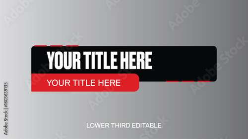 Lower Third Title Editable Design Template