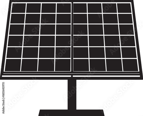 black solar panel vector, solar panel vector illustration, solar panel on a white background