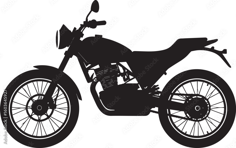 Fototapeta premium black motorcycle vector logo, motorcycle vector illustration, motorcycle silhouette vector icon