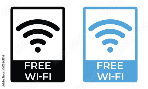 Free WiFi Icon Set – Colorful Wireless Network Symbols and Modern UI Navigation Vectors illustration.