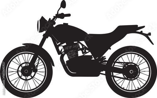 black motorcycle vector logo, motorcycle vector illustration, motorcycle silhouette vector icon