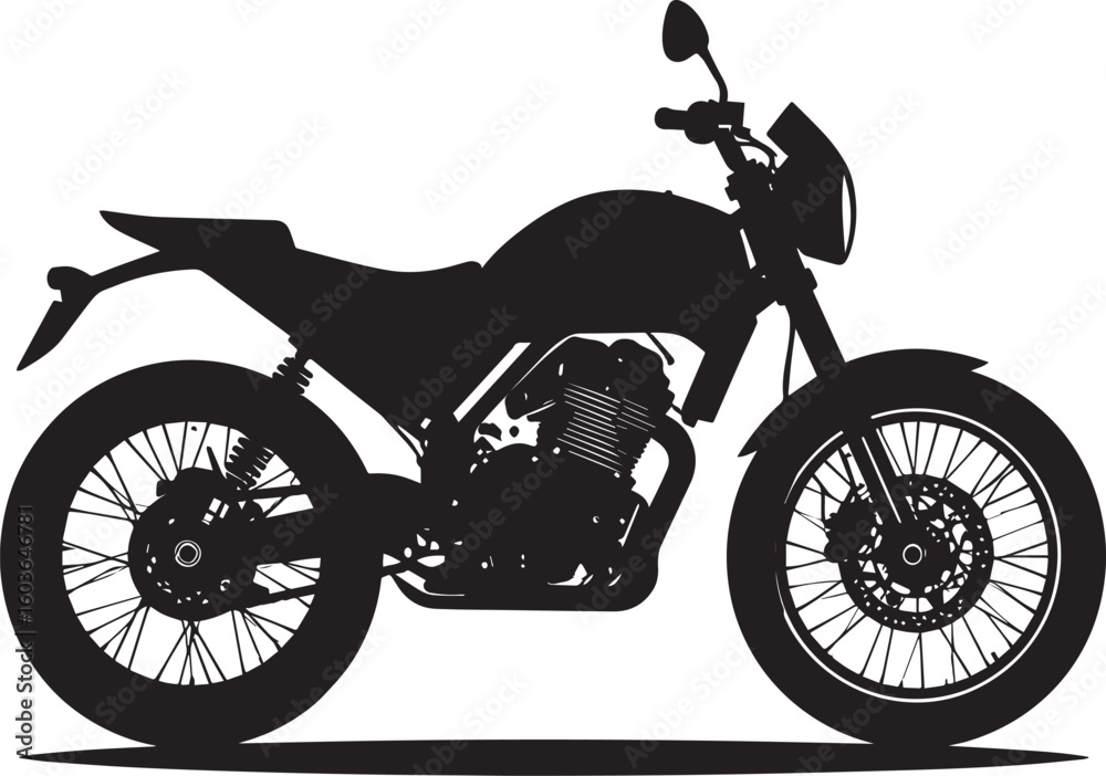 Fototapeta premium black motorcycle vector logo, motorcycle vector illustration, motorcycle silhouette vector icon