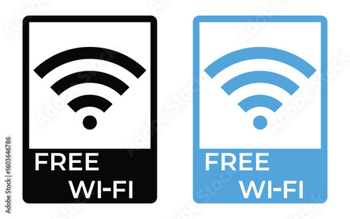 Free WiFi Icon Set – Colorful Wireless Network Symbols and Modern UI Navigation Vectors illustration.