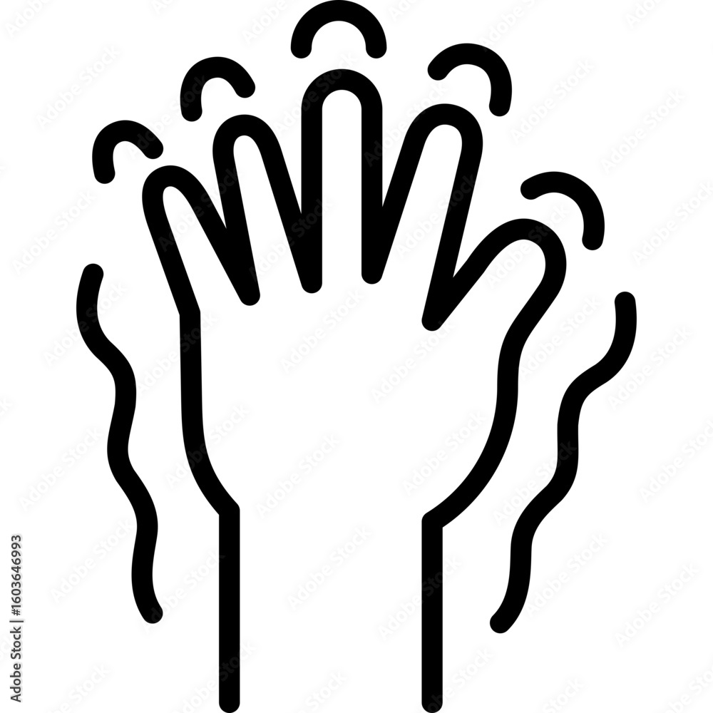 Obraz premium parkinson icon illustration design with outline