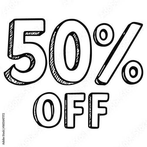 50% Off Text