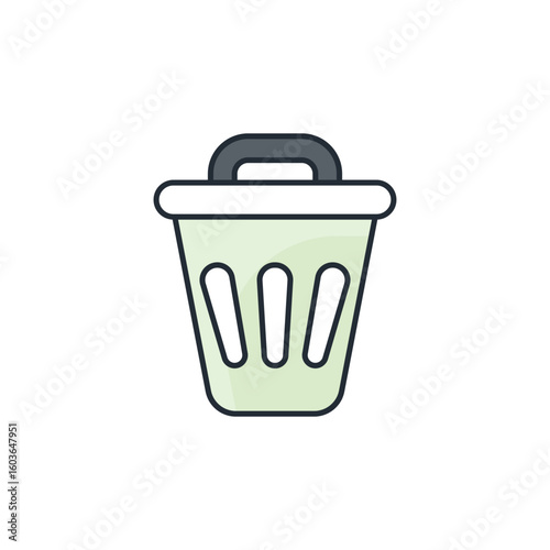 Trash icon design with white background stock illustration