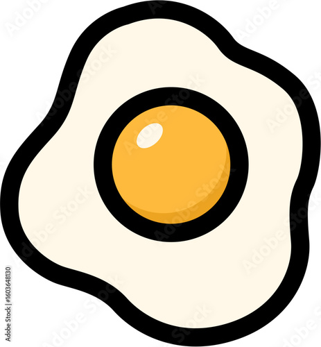 fried egg vector illustration