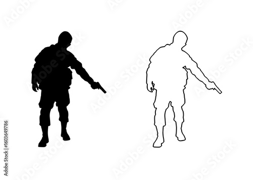 cinematic detailed silhouette of a medieval knight, wearing full armor and carrying a sword, against a dramatic dark background, high contrast, digital art
