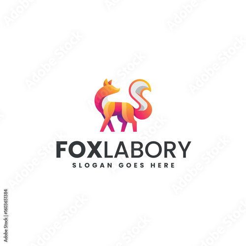 Gradient Modern Fox Logo Design 1