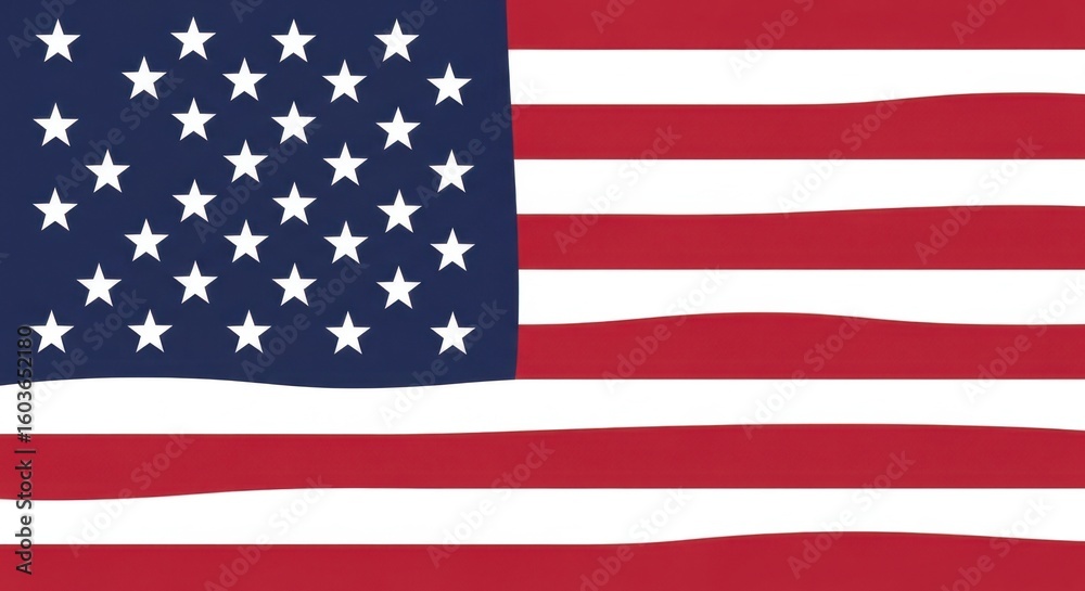 Fototapeta premium The United States Flag Symbolizing Freedom and National Identity Across the Nation