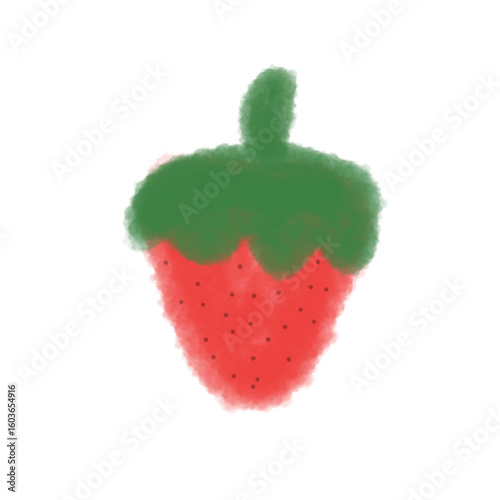 Strawberry Watercolor Concept, Sweet Berry Transparent Background