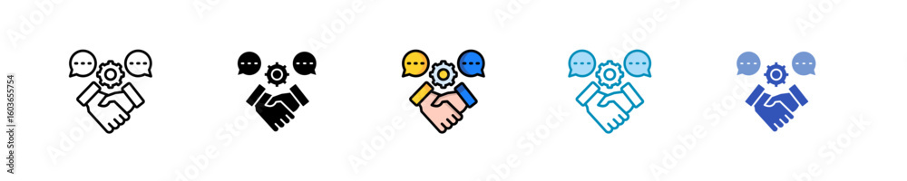 Negotiation Skills Icon Set Multiple Style Collection Negotiation Skills Icon Set Multiple Style Collection