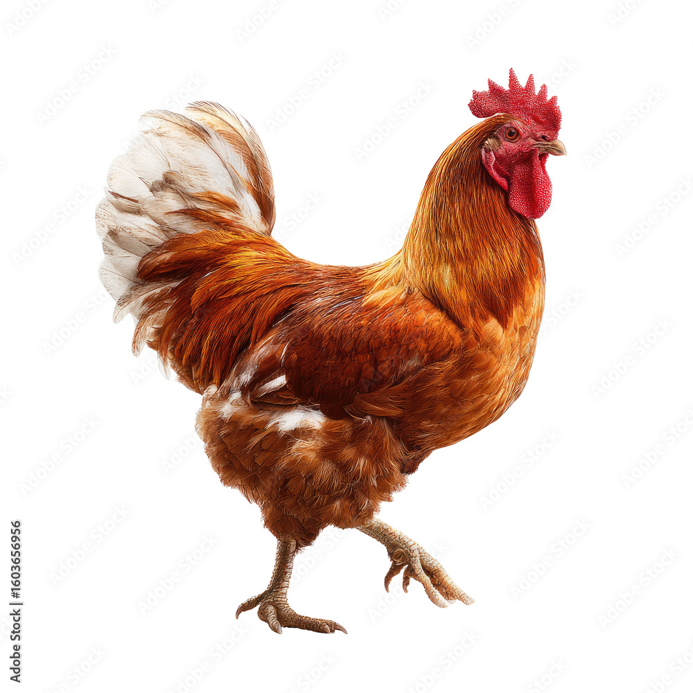 Fototapeta premium Rooster, standing, profile view