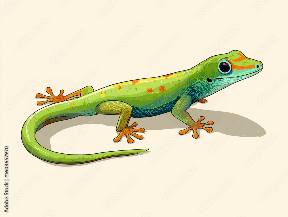 Obraz premium gecko, lizard, reptile, green, animal, iguana, nature, wildlife, dragon, chameleon, isolated, wild, tropical, pet, eye, macro, scales, closeup, animals, white, small, zoo, lacerta