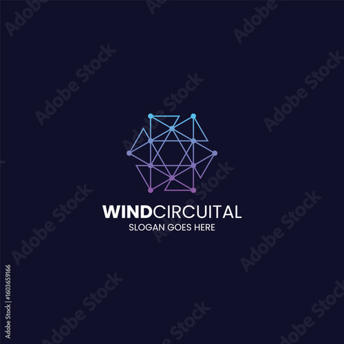 Gradient Modern Windmill Logo Design