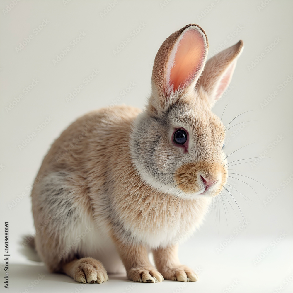 Obraz premium Closec up on beautiful rabbit isolated