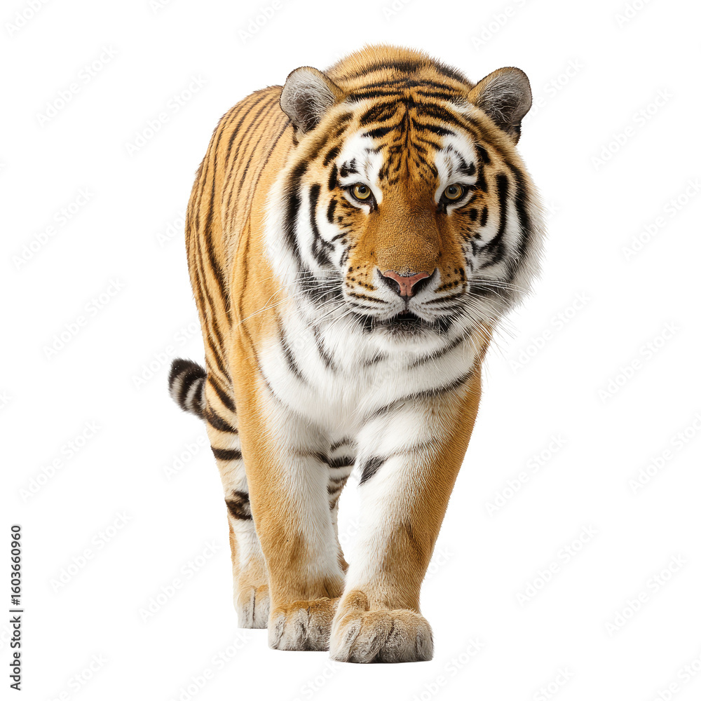 Fototapeta premium Tiger in profile, walking