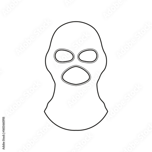 Ski mask icon template vector, Balaclava masks of criminals, bandits and mafia symbol