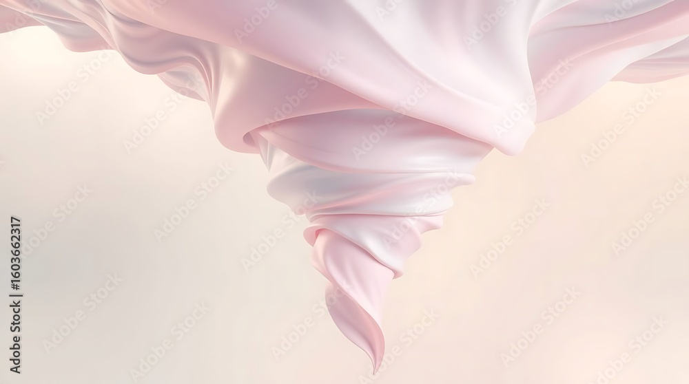 Fototapeta premium Abstract background of pink silk or satin tornado effect .