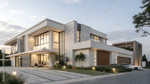 Modern residential building with glass windows and balconies in the city showing contemporary architecture and urban living