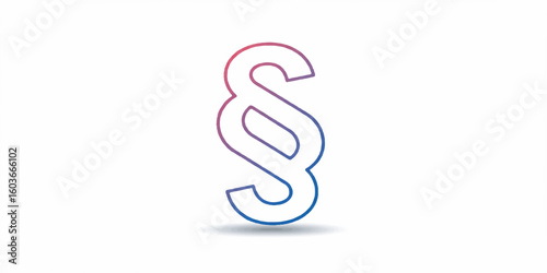 High-quality vector illustration of a legal paragraph symbol, designed in a clean and modern graphic style