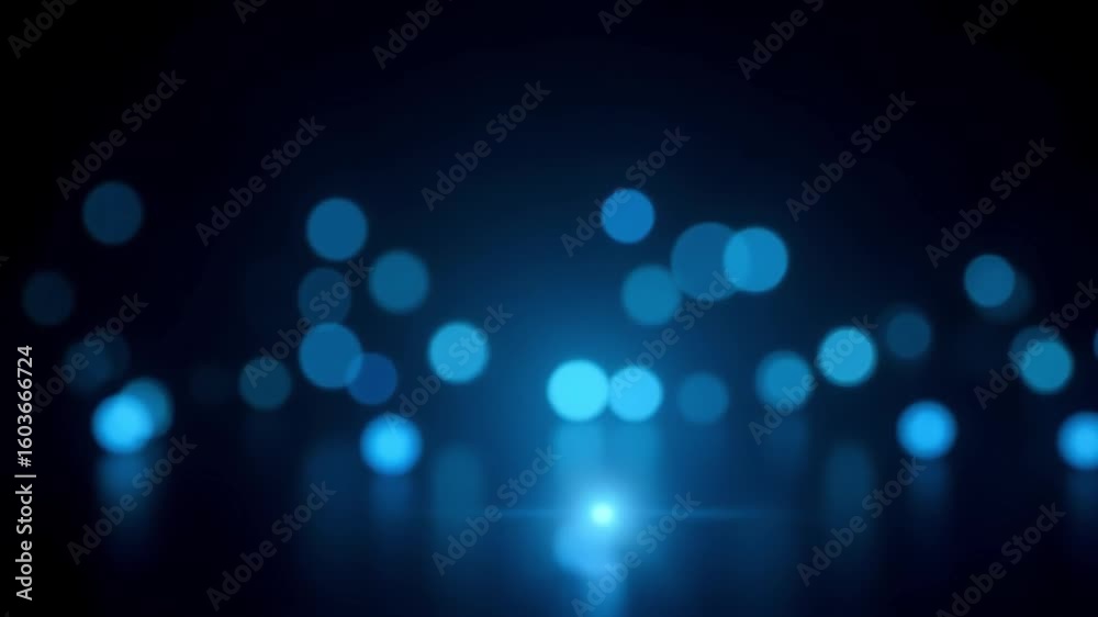 Blue bokeh lights background animation loop for presentation and video overlay effects free to use