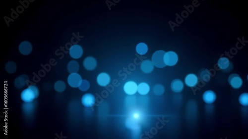 Blue bokeh lights background animation loop for presentation and video overlay effects free to use