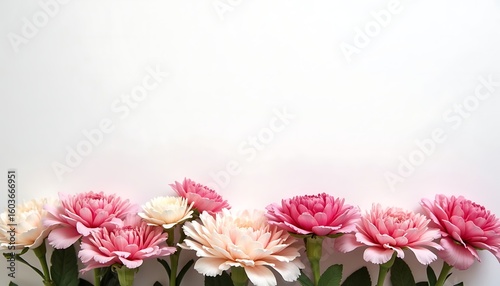 Wallpaper Mural Floral Border Pink and Cream Flowers on White Background Torontodigital.ca