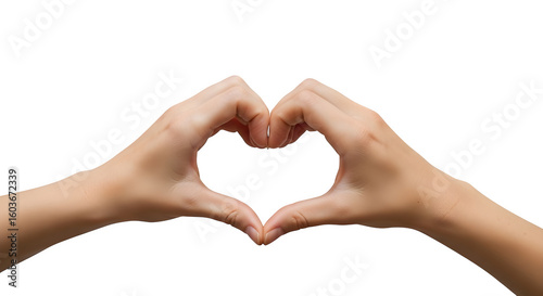 Two hands forming a heart shape against a black background expressing love gesture   ai generative, transparent background, white background.