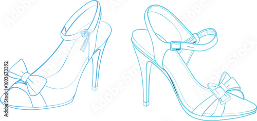 vector illustration of a female shoe