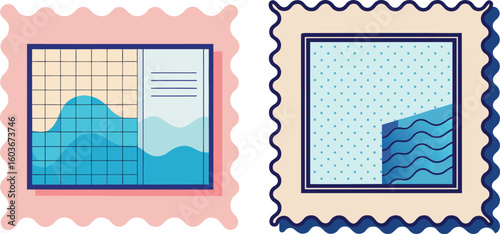 Set of abstract frame in vector illustration 