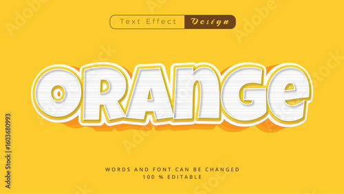 Modern Typography and Lettering – Bold Orange Colorful Poster Design Vector