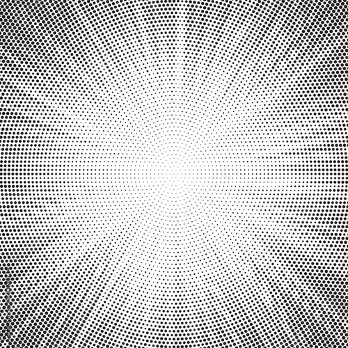 Sun rays Radial halftone background. Greyscale radial abstract comic pattern. Vector explosion abstract lines texture.  Vector illustration.