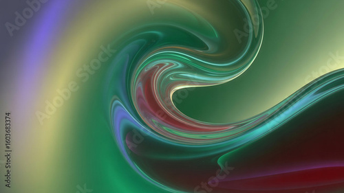abstract background with green waves