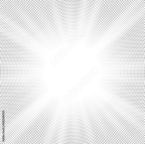Sun rays Radial halftone background. Greyscale radial abstract comic pattern. Vector explosion abstract lines texture.  Vector illustration.