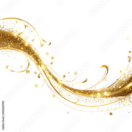 Gold liquid swirl, decorative, elegant, dynamic