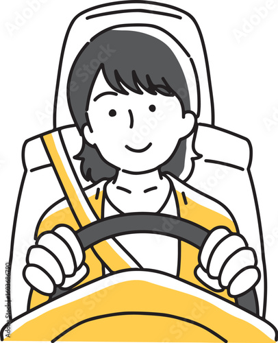 運転する女性