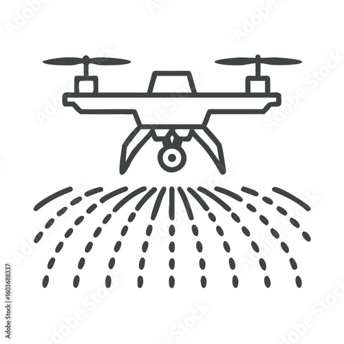 Drone Sprays Crops Efficiently Over Agricultural Fields in Bright Daylight