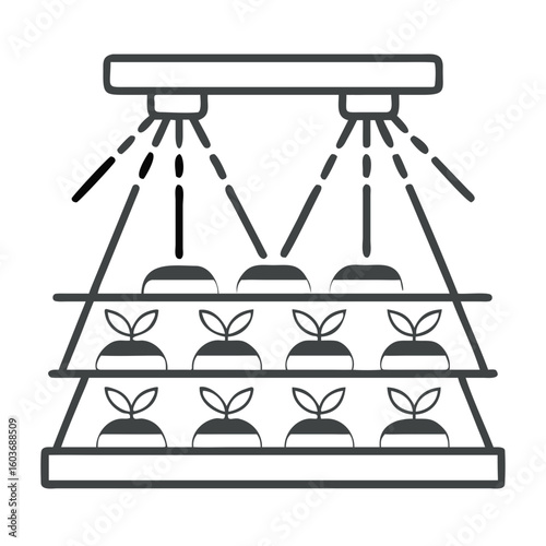 Vertical Farming Trays Stacked for Efficient Crop Cultivation and Growth Enhancement