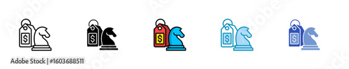 Pricing Strategy  Icon Set Multiple Style Collection