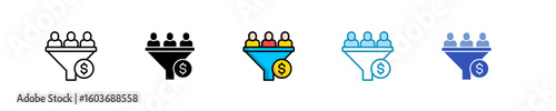 Lead Generation  Icon Set Multiple Style Collection