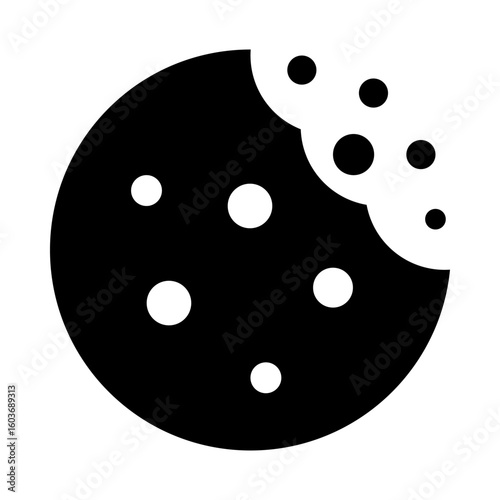 Cookie icon vector isolated on white background for graphic design, logo, web site, social media, mobile app, ui illustration