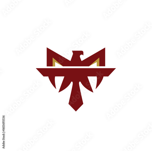 Powerful Eagle Phoenix Abstract Logo Design