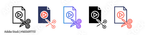 Video Editing multiple icon