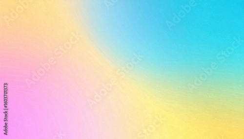 Colorful pink, yellow and turquoise gradient noisy grain background texture