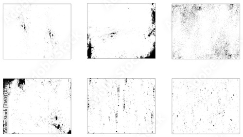 Grunge Urban Backgrounds set Grunge recycled paper. Crumpled paper texture with dirt and scratches.
