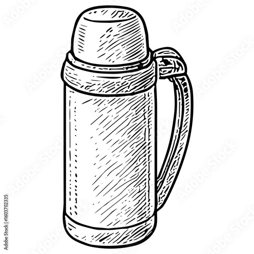 Thermos with Side Grip Handle