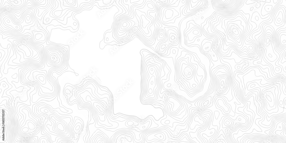 Fototapeta premium Lines map seamless topographic contour lines pattern. Geographic map and topographic contours map background. White wave paper reliefs. Black and white wave Seamless line. 